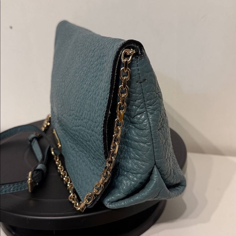 Burberry Textured Blue Leather Clutch - Picture 5 of 11